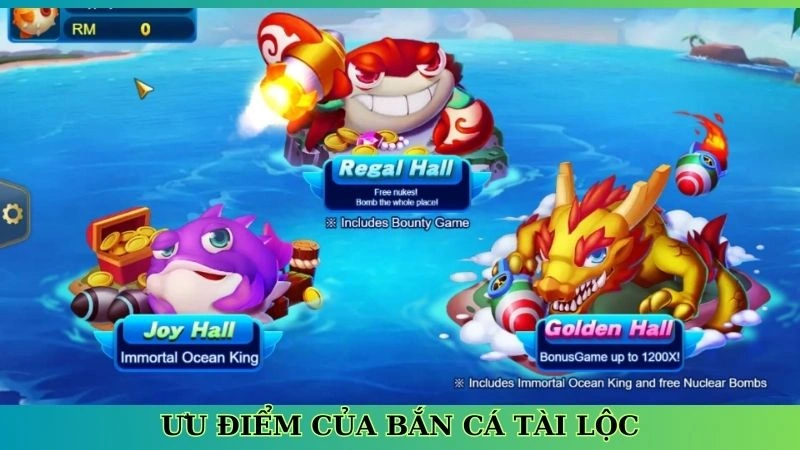Ưu điểm của bắn cá tài lộc