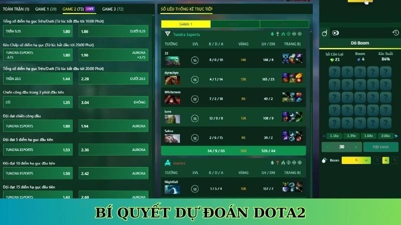 Bí quyết dự đoán Dota2