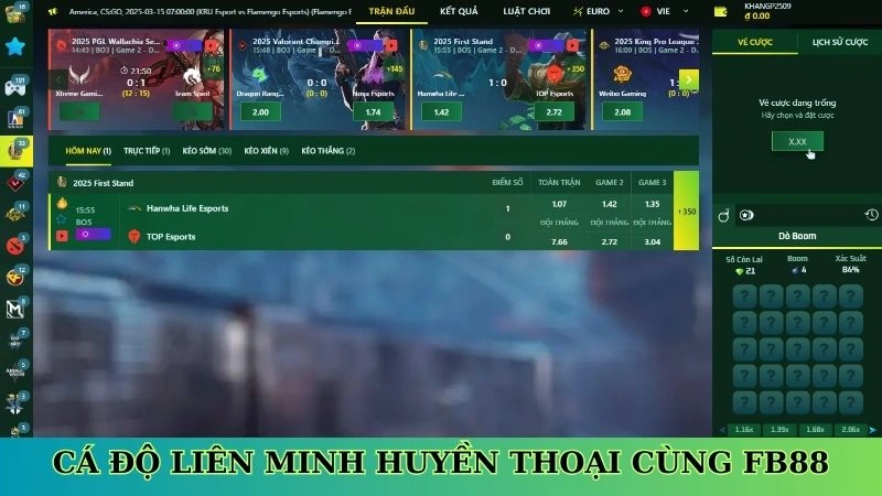 Cá độ Liên Minh Huyền Thoại cùng Fb88