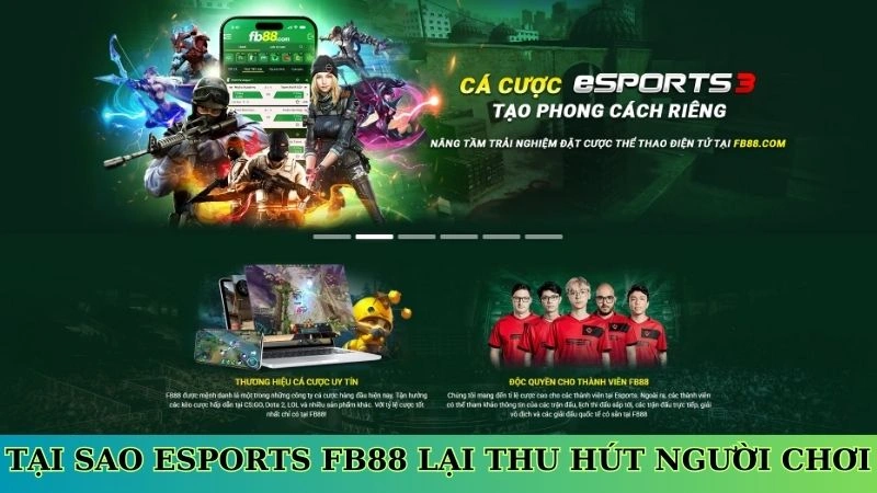 Tại sao Esports Fb88 lại thu hút người chơi