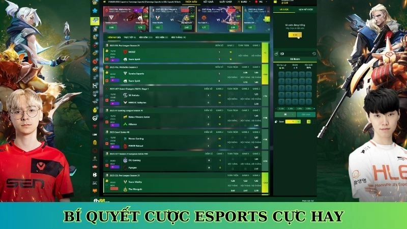Bí quyết cược Esports cực hay