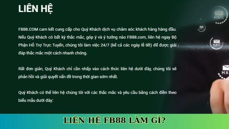 Mục đích liên hệ Fb88
