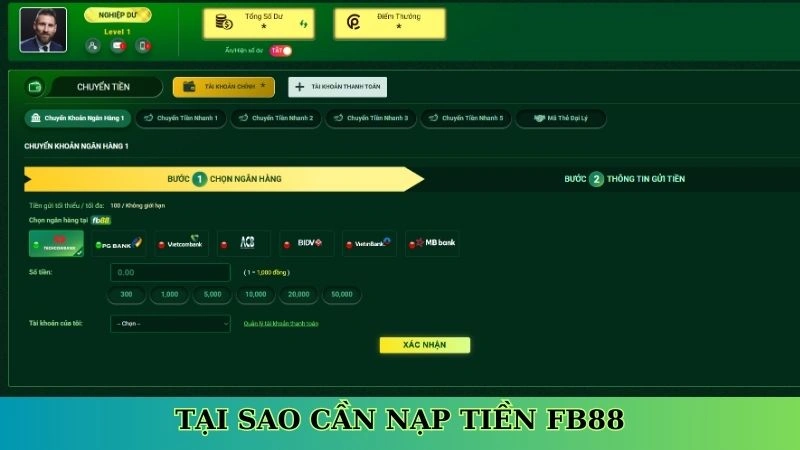 Tại sao cần nạp tiền Fb88